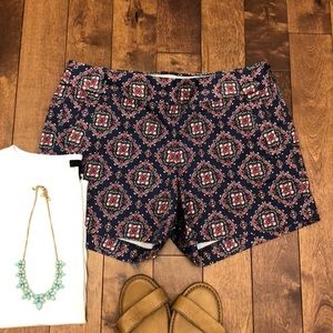 J Crew Stretch Short Patterned